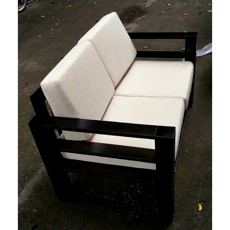 ChunKy Walnut : Ghế Sofa Đôi Gỗ Sồi Kèm Nệm